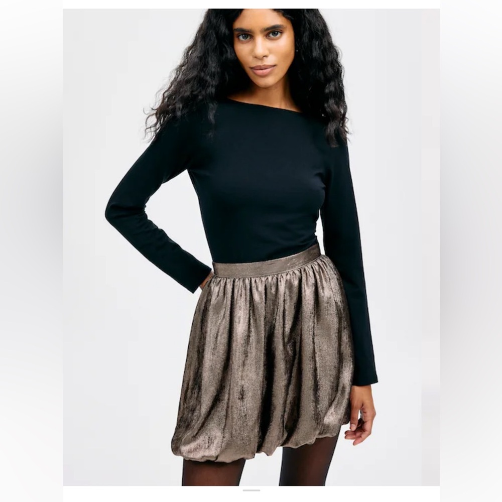 NWT Madewell Metallic bubble hem Skirt